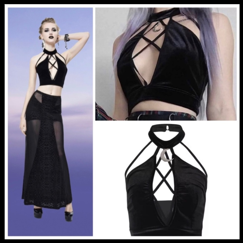 Velvet crop top